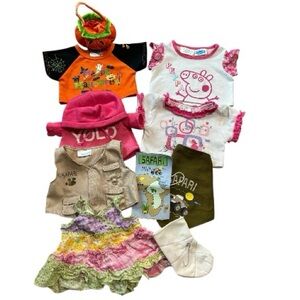 Build A Bear 10 piece set, Clothing and accessories. Safari-Halloween-Peppa Pig